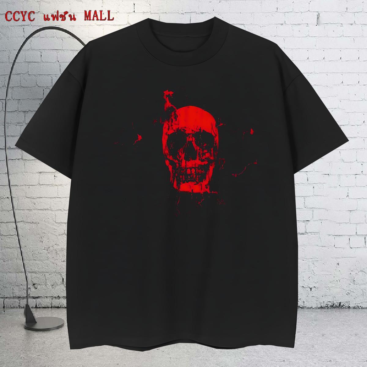Stylist Mens Tshirts 230g Pure Cotton Casual Beach blood Round Neck Short Sleeve T Shirt For Man Loose Fit Oversized 3XL 4XL Tees