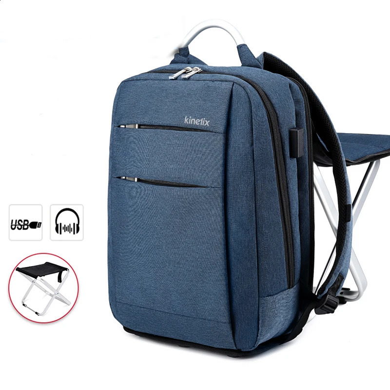 Folding business backpack with chair travel day bag mens casual backpack Mochila laptop backpack 240821