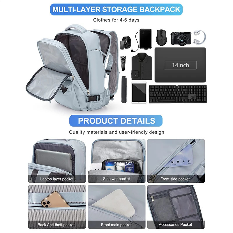 Travel Backpack Student Backpack Large Capacity Boarding Travel Duffel Bag Middle and High Travel Backpack 240821