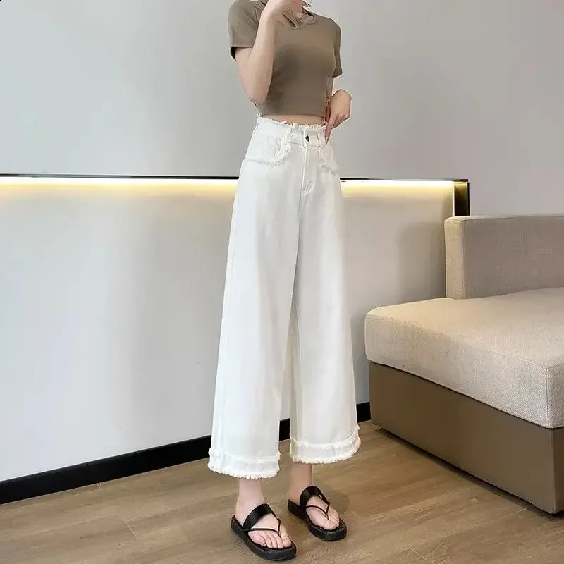 Pink Trousers Cropped Pants for Women and Capris High Waist S Pipe Blue Womens Jeans Medium R Baggy Office Gyaru Wash Hippie 240821