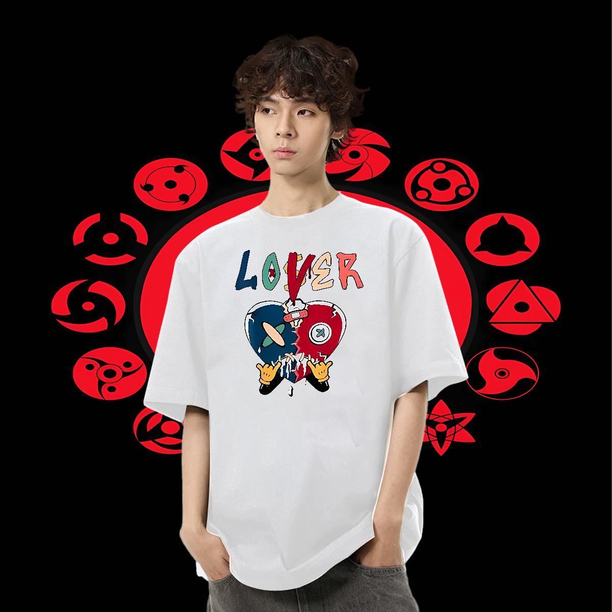 Brand Couples T Shirts Casual Beach 230g 100% Cotton Asian Size Short Sleeve Soft letter T Shirts Men DIY Customized Tops Tees