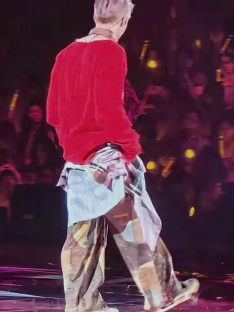 Yao888 Fashion Niche Graphics Print Casual Pants Vintage Streetwear Loose All Match Trousers Y2k Retro Jeans For Men 240812