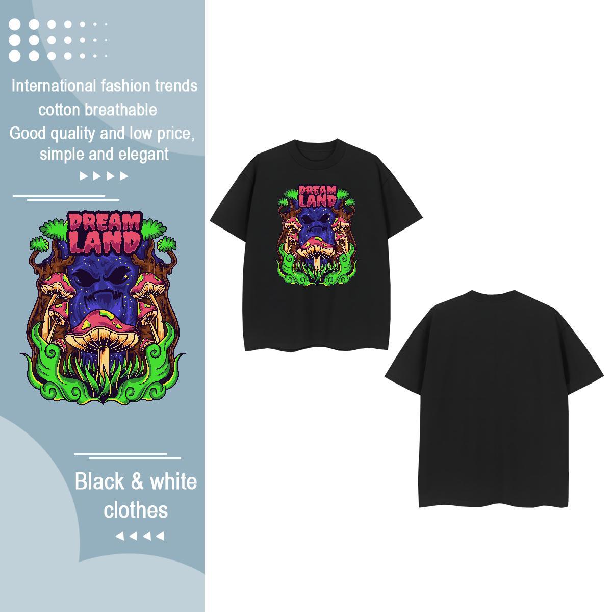 2024 DIY T-Shirts for Women Breathable Short Sleeve 230g 100% Cotton Couples T Shirts Floral Print ET High Street Hip Hop Designer Tops Tees