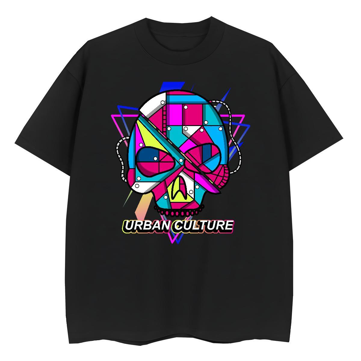 Fashion New Women T Shirts 230g Pure Cotton Breathable Summer Casual skull Tshirt for Man Woman Popular Custom Print Plus Size Tees
