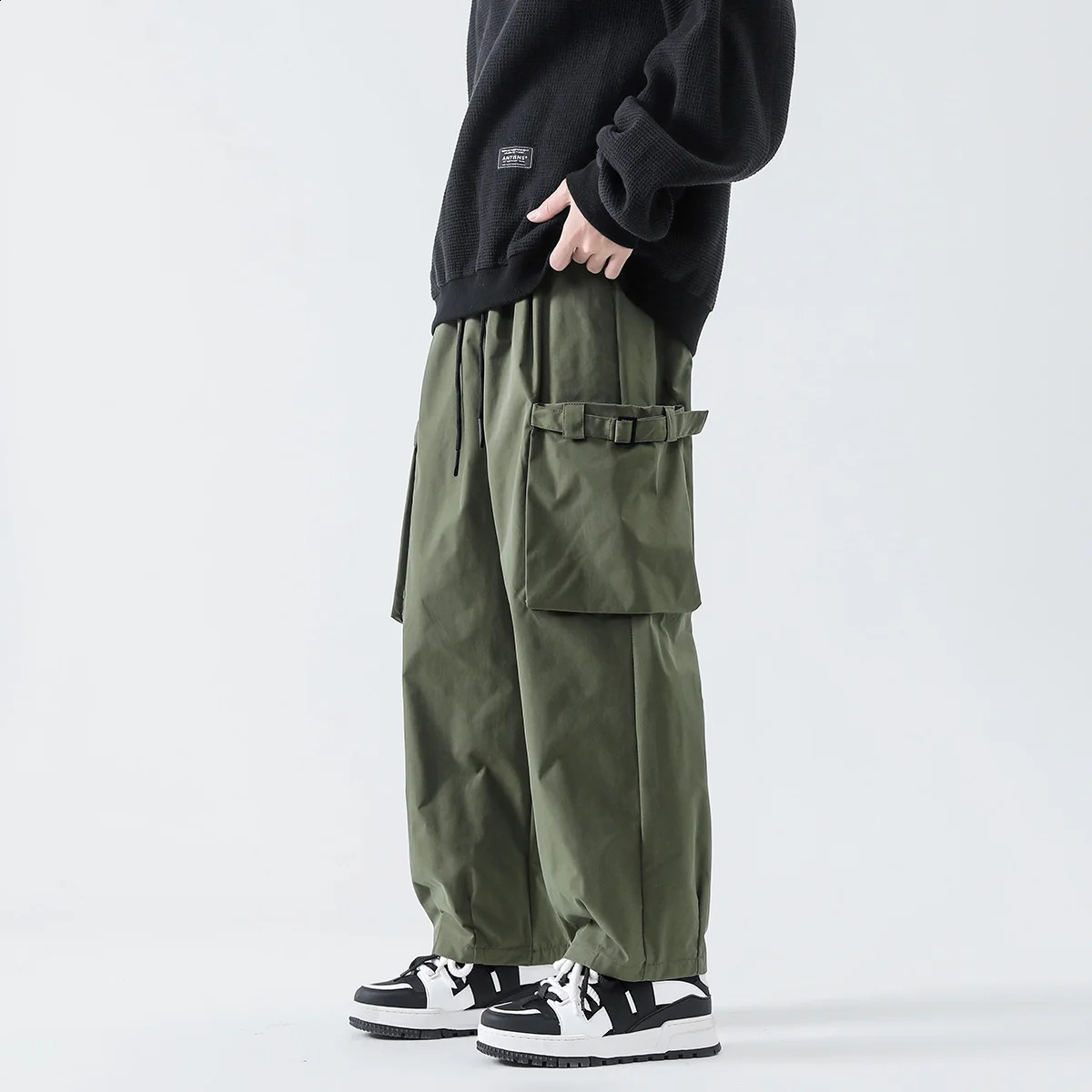 Streetwear Cargo Pants Men Hip Hop Joggers Harem Pants Big Pocket Fashion Men Woman Sweatpants High Street Trousers Large size 240822