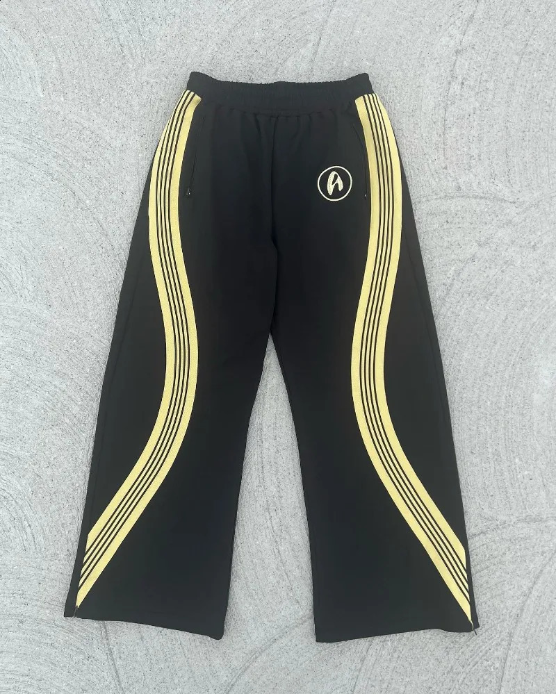 High street hip-hop side stripe stitching n straight pants for women y2k clothing 2000s casual niche simple sweatpants 240821