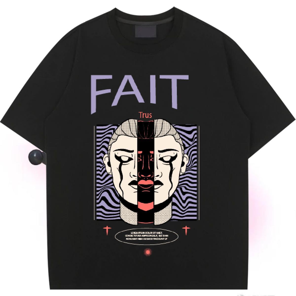 Unisex Lady T shirt 230g Cotton man Home Outdoor T-Shirts Round Neck Short Sleeve Custom Cartoon Clothings