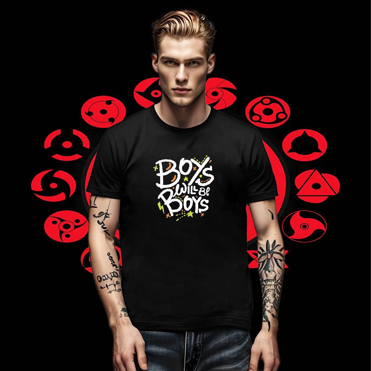 TOP Quality Tshirts Street Wear 100% Cotton 230g Custom Cartoon Round Neck Short Sleeve letter T-Shirts New Arrival Tee Shirt
