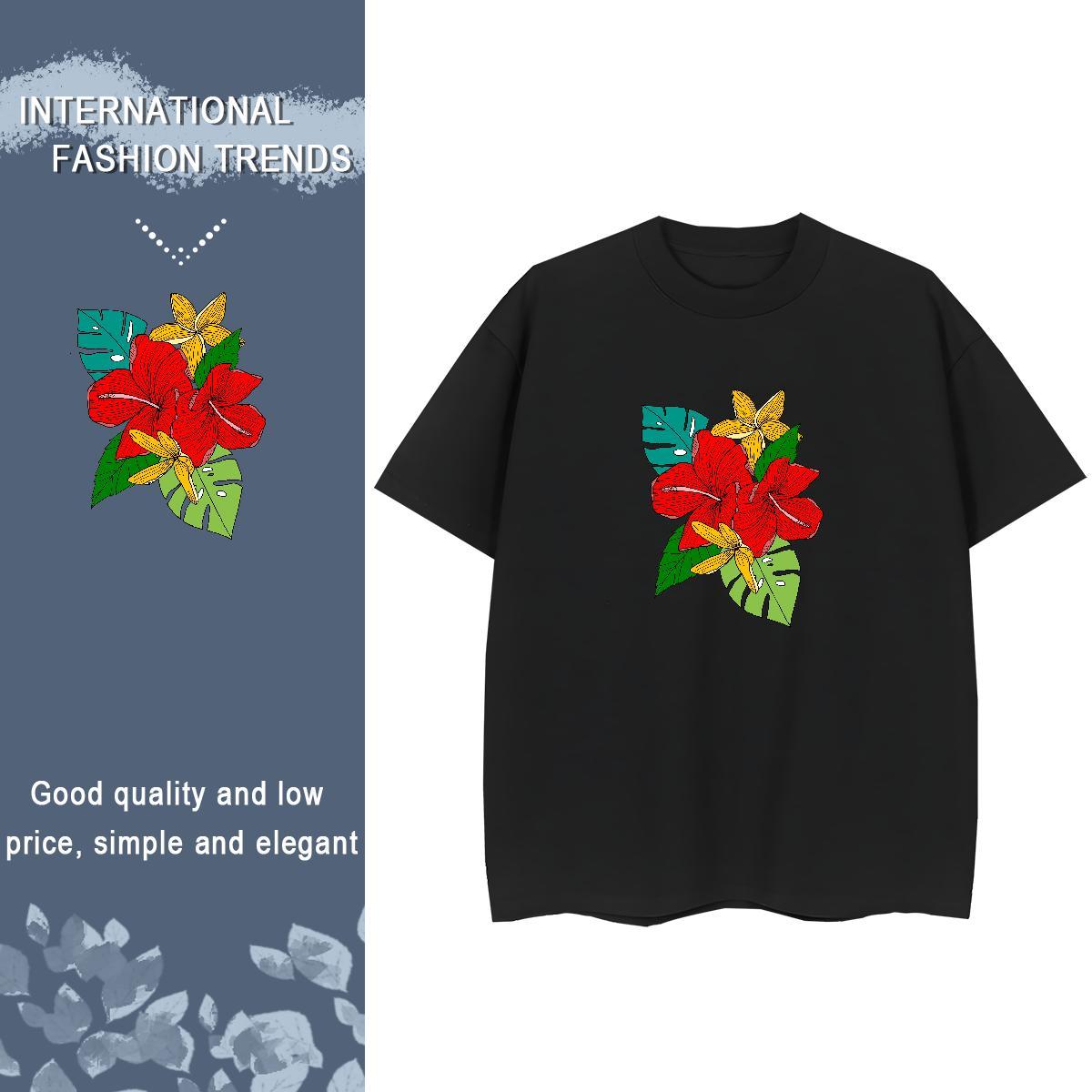 New T shirt Breathable Short Sleeve 230g 100% Cotton Unisex Tshirts DIY Logo painting Spring Summer Brand Tops