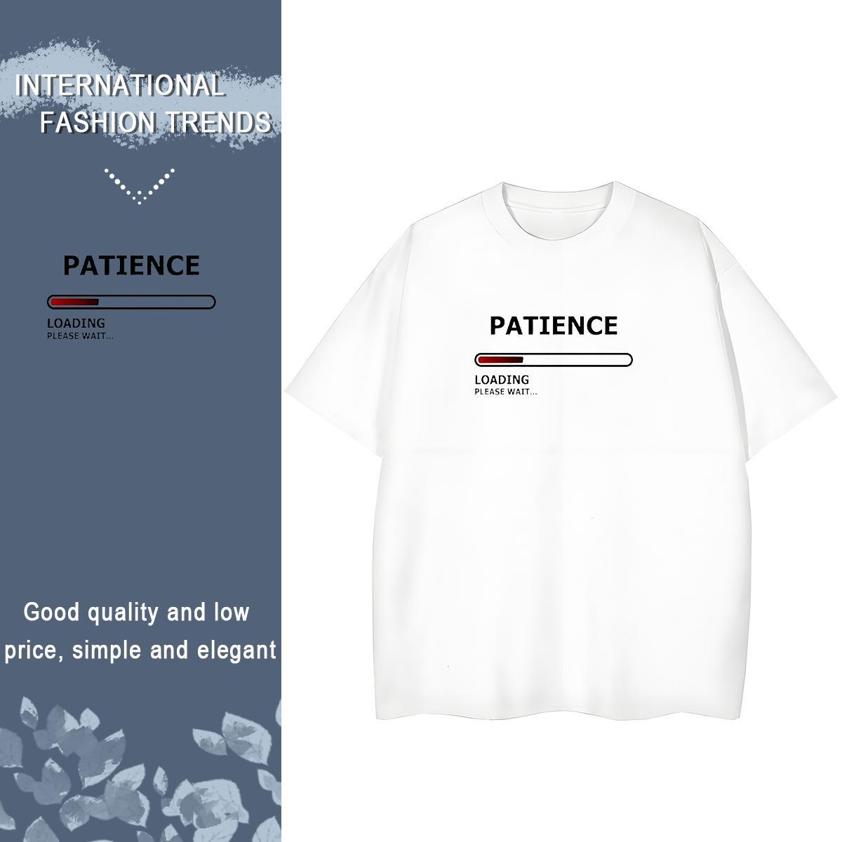 Lady Tshirt for Man Woman 230g Pure Cotton letter Sport T Shirt For Woman Crew Neck Breathable Oversized L-4XL Clothes Shirt