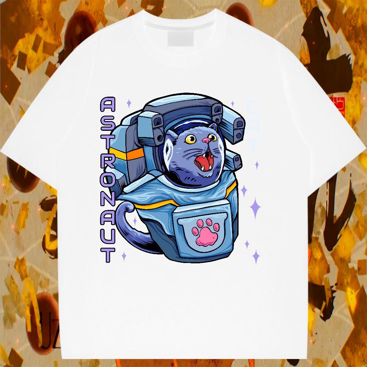 2024 T shirt Crew Neck 230g Pure Cotton Woman Tshirt DIY Anime letter Casual Beach 5A Tops Shirt
