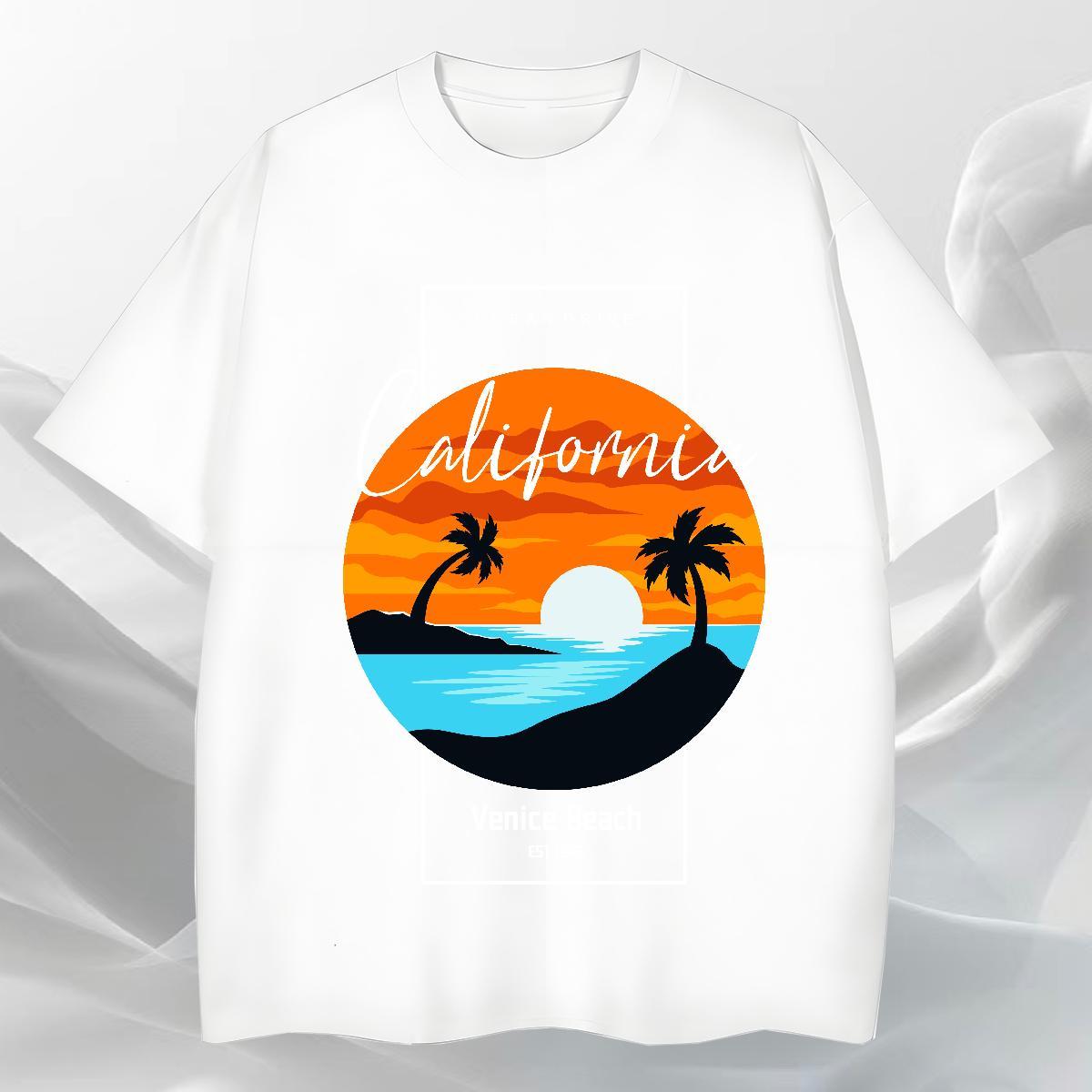 Comfortable Men Tees Anime Printing Street 230g 100% Cotton Graphic Short Sleeve Soft sea Men T Shirts DIY Customized Tops Shirt