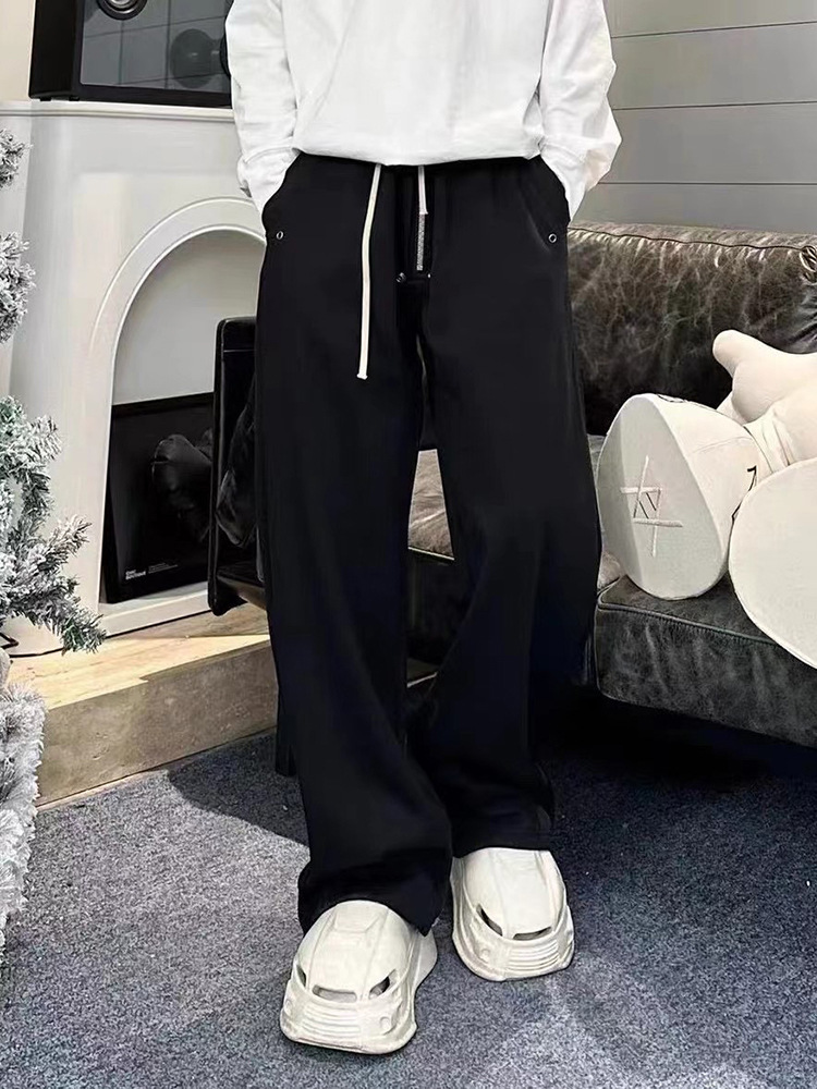 Men's Pants Dirty pants worn loose casual American high street men's and women's straight leg sweatpants