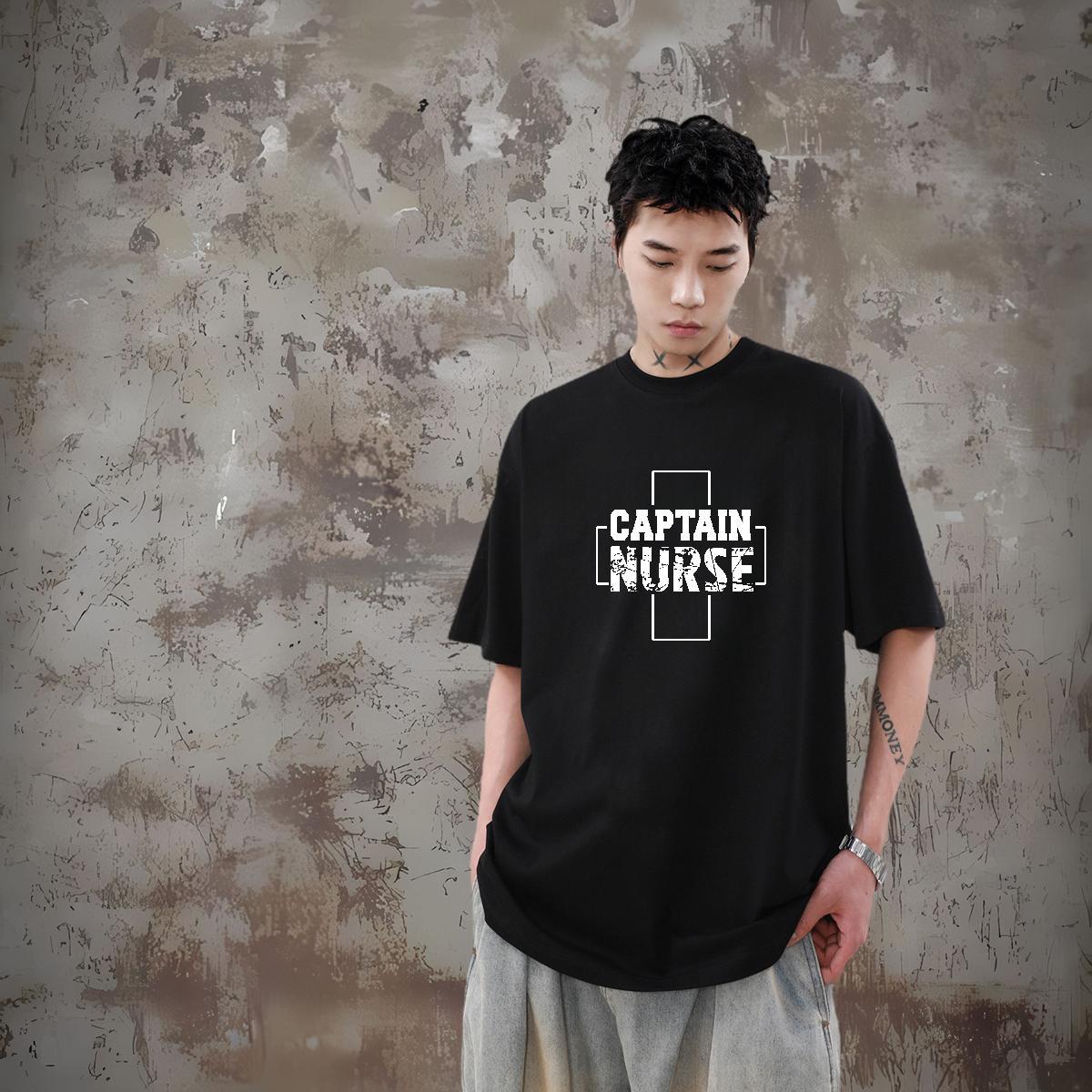 New Anime Printing Street Tshirts letter Short Sleeve Soft 230g 100% Cotton T Shirts Men Designer Custom Printed Clothings