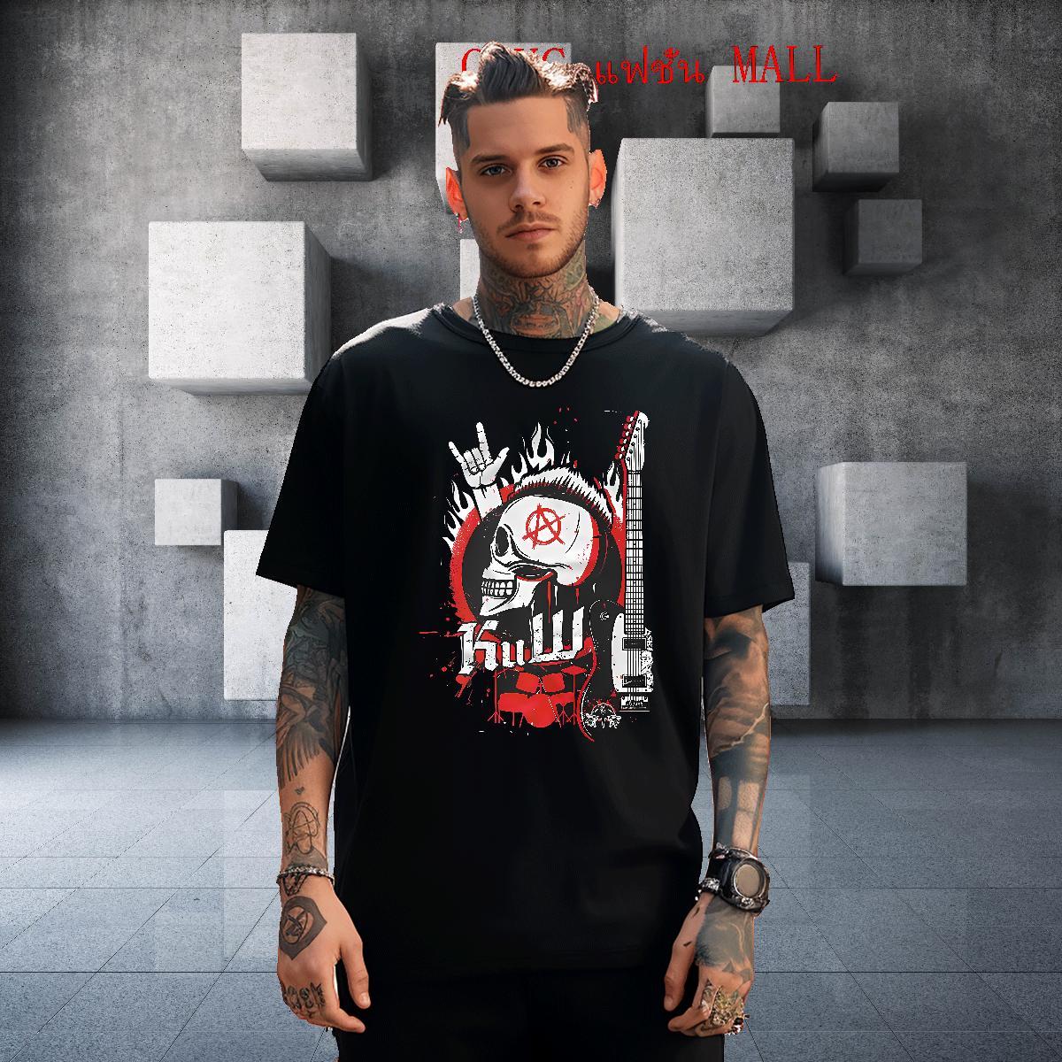 Classic Casual Beach Men Tops Tees scary Breathable Short Sleeve 230g Pure Cotton T-Shirts for Men Designer Plus Size Cartoon Tees Shirts
