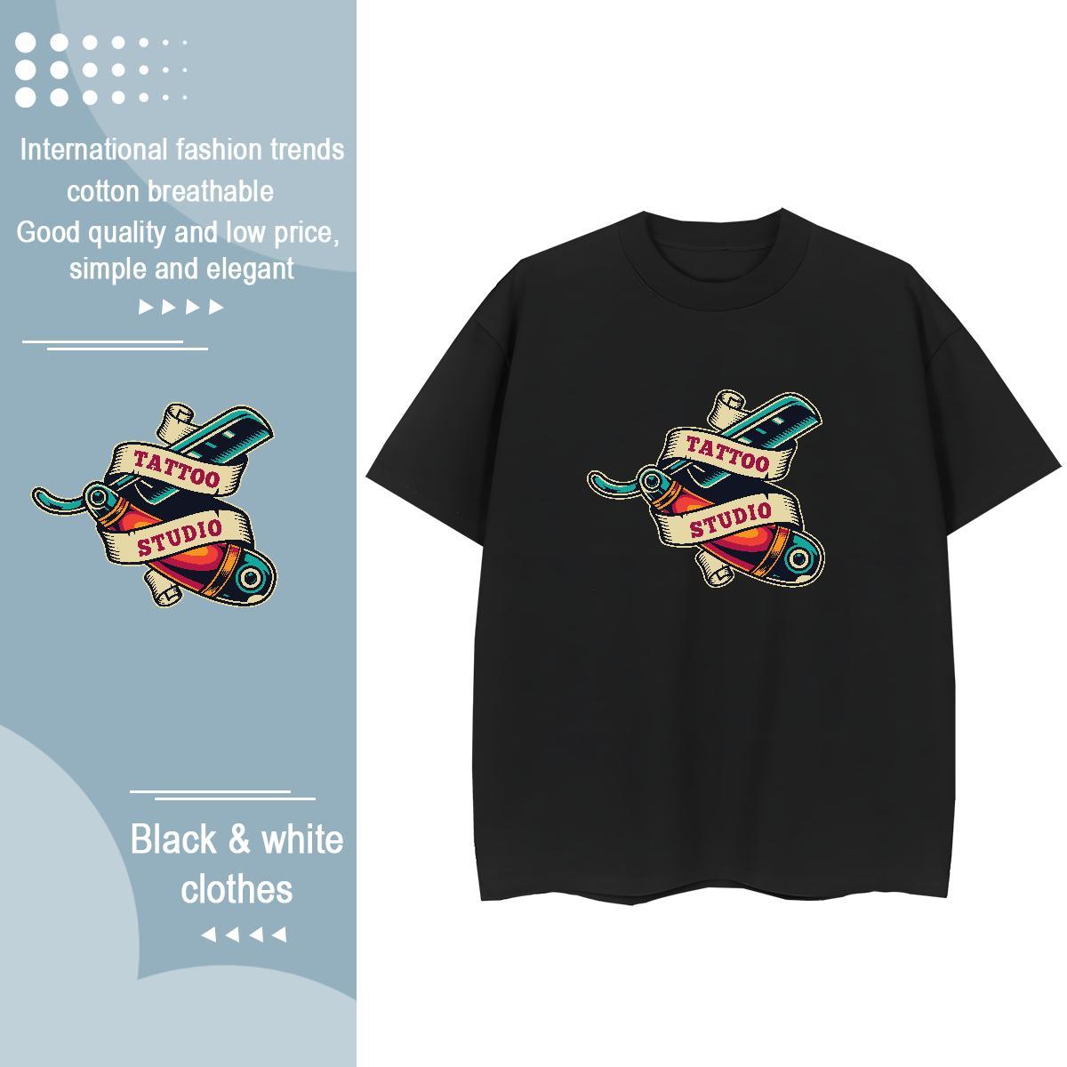 Designer T Shirts Women 230g 100% Cotton Breathable Short Sleeve High Street Hip Hop tool Women Tshirts Unisex Oversized Tees