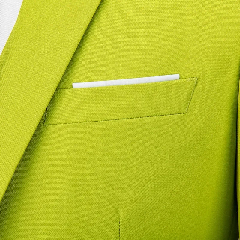 Spring Autumn Fashion Mens Business Casual Solid Color Suits Male One Two Button Blazers Jacker Coat Trousers Pants 240821
