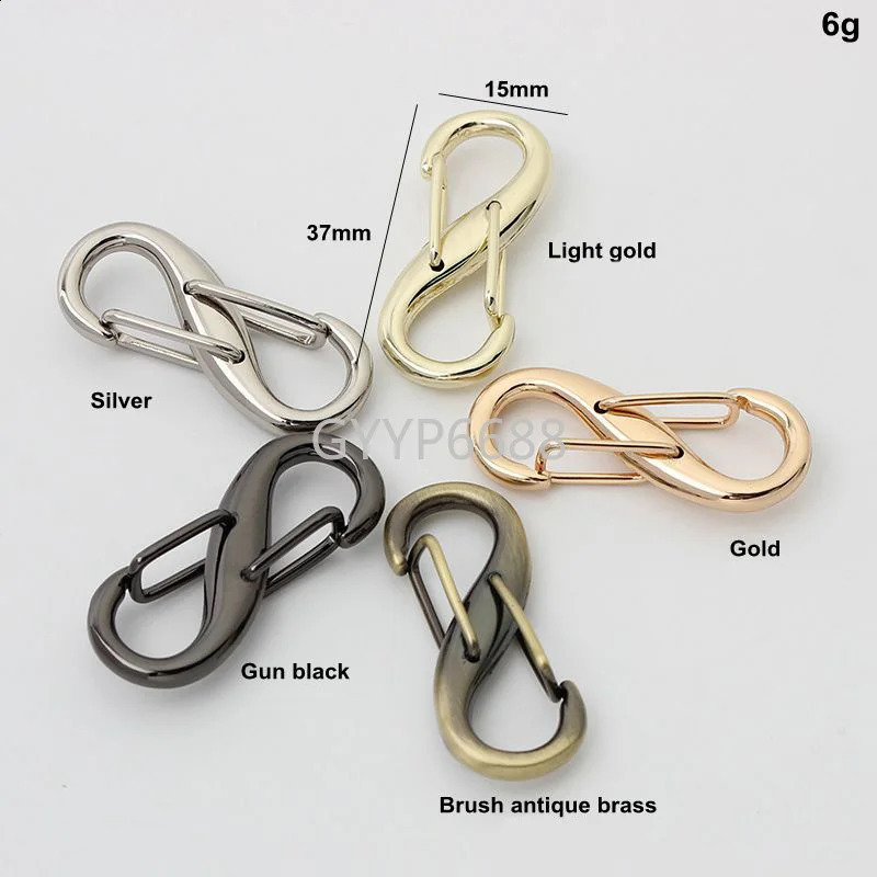 10-30-100 pieces of 5-color 37 * 15mm S-shaped double headed snap hooks suitable for adjusting fastening accessories for womens leather bags 240821