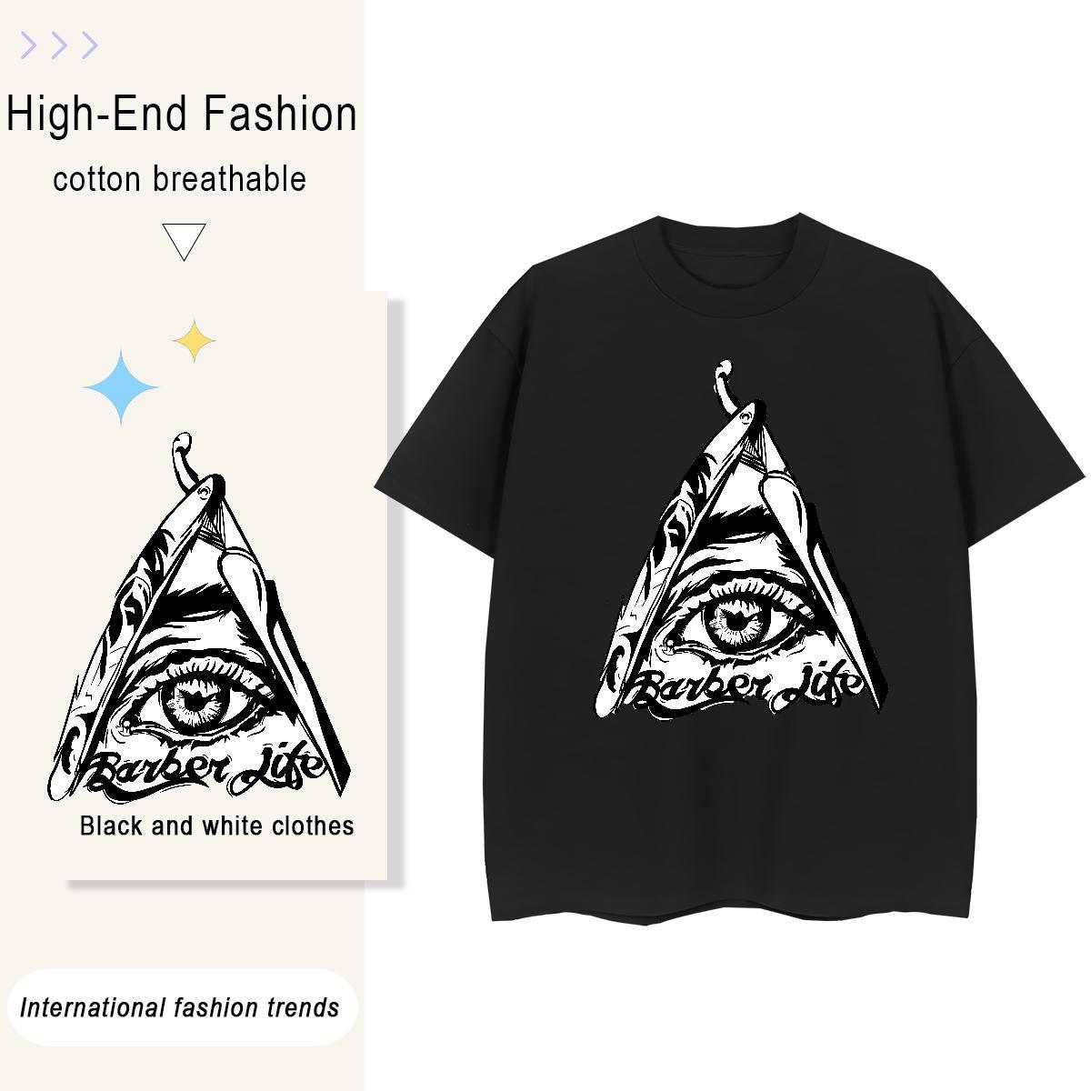 Casual New Womens T Shirts 230g 100% Cotton Short Sleeve O-Neck Sport eye of the devil Lady T shirt Designer Nice Floral Print Tops Tees