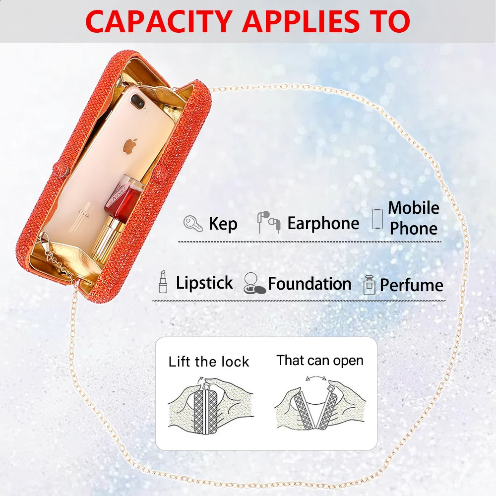 Italy Latest n Elegant y Ladies Wedding Party Banquet Gift Crystal Silver Diamond Night Club Bag 240822