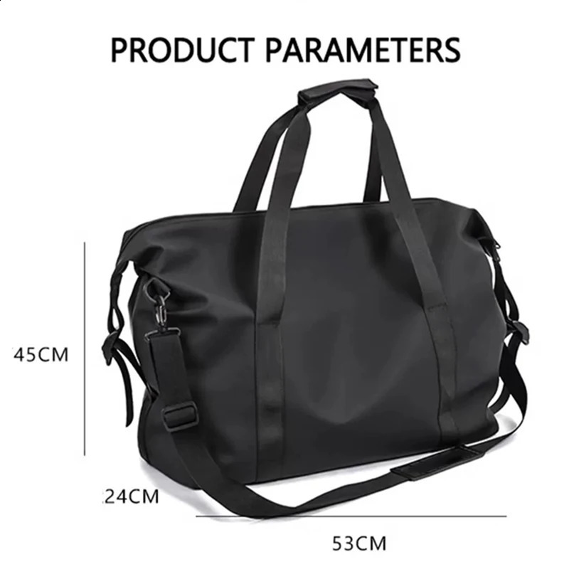 Oxford travel bag large capacity carry on luggage mens shoulder bag womens handbag weekend waterproof sports and fitness bag 240821