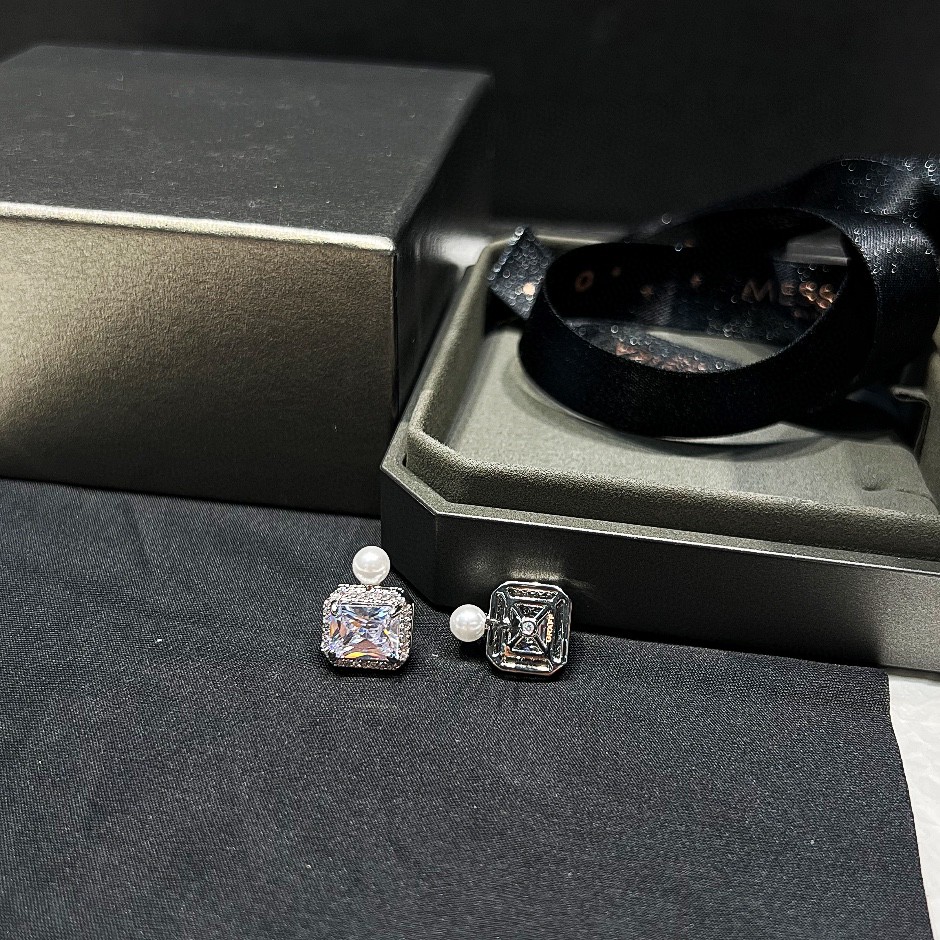 Blue Red white Plated 925 Silver Luxury Brand Designers Letters Stud Geometric Famous Women Round Earring Wedding Party eardrop Lucky Necklace H260202