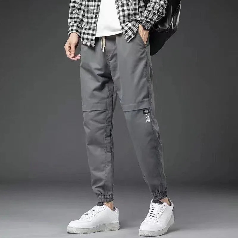 Mens Spring Workwear Long Jogger Street Baggy Hiphop Pants Men Casual Loose Ankle Trendy Thin Sports Mens Fashion Clothing 240822