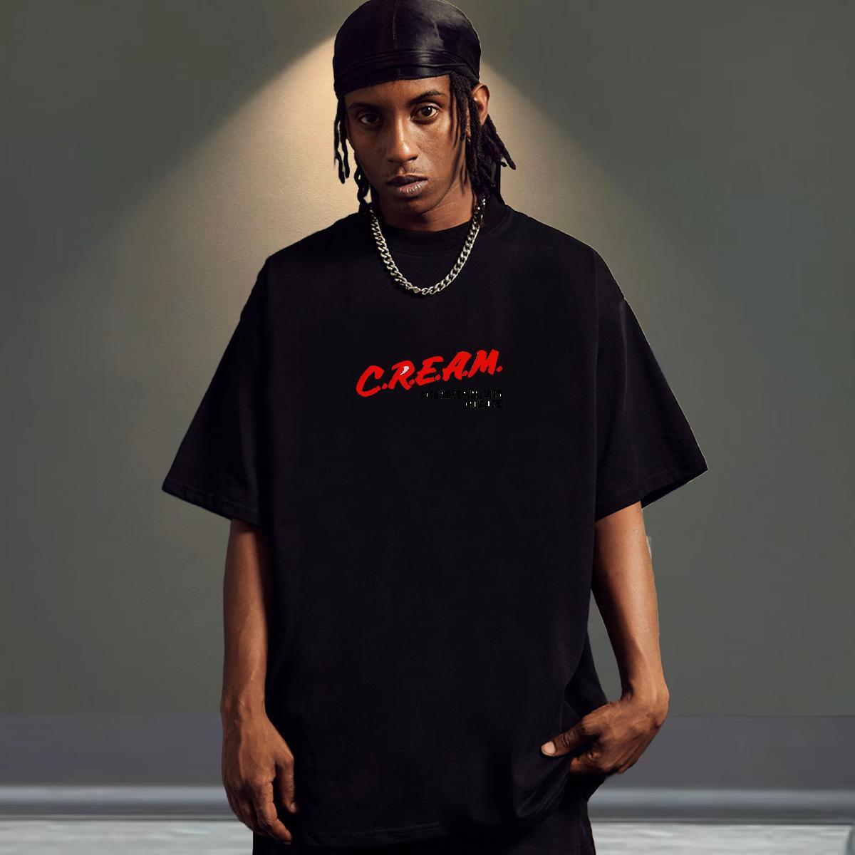 Wholesale Men Tshirts Sports Casual 100% Cotton 230g Black Oversized Crew Neck Breathable letter Man T Shirts Classic Wear