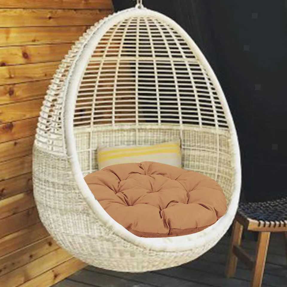 1PCS Waterproof Chair Rocking Chair Hanging Basket Chair Papaya Chair Round Cushion Outdoor And Indoor Furniture CushionsXJ240821