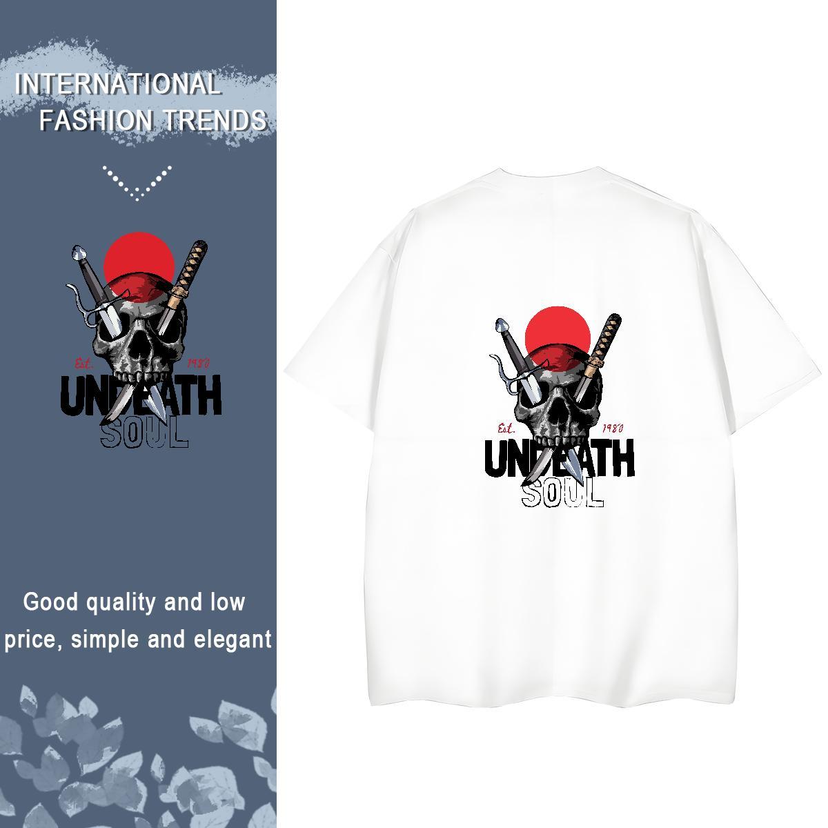 New Arrival T-Shirts 100% Cotton 230g Breathable Short Sleeve Spring Summer skull Lady T shirt Designer DIY Logo Tee Shirt