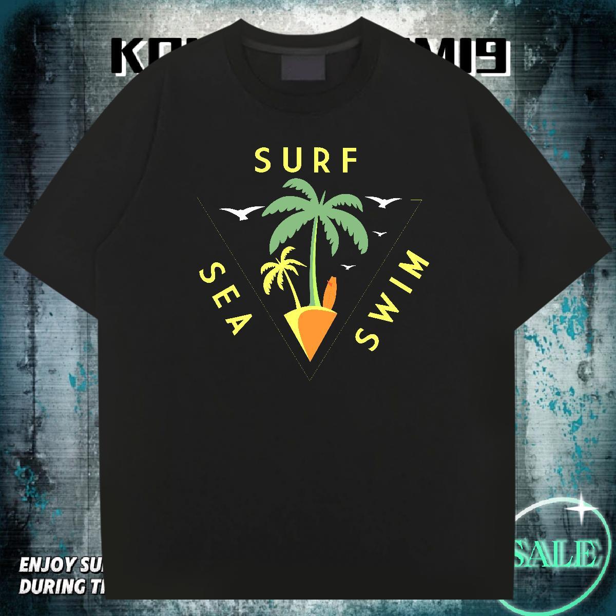 Popular Men Tshirts Daily Wear 100% Cotton 230g Custom Printing Short Sleeve Soft sea Man T Shirts Fashion Design Tops Tees