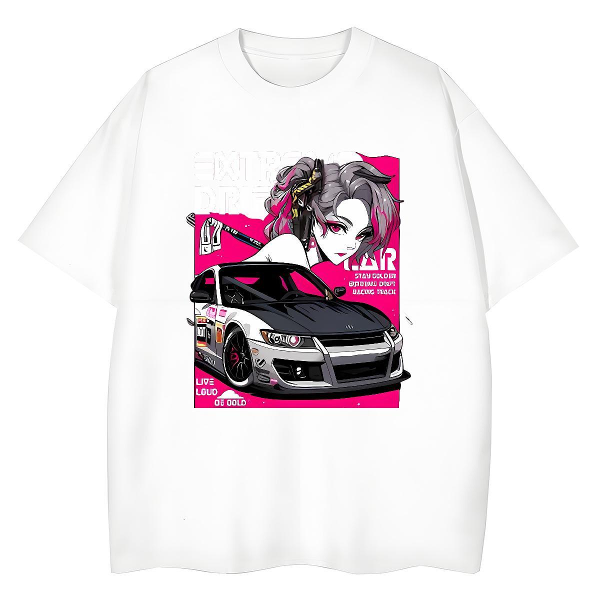 Custom T Shirt For Woman 230g Pure Cotton Breathable Crew Neck Sports Street Wear car Woman Tshirt Loose fit Customized Print Tops Tees