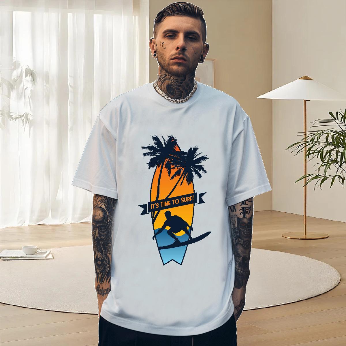 Cool Design Couples T Shirts Street wear Hip Hop 230g 100% Cotton Skull Crew Neck wave T-Shirts 2024 New Tshirts