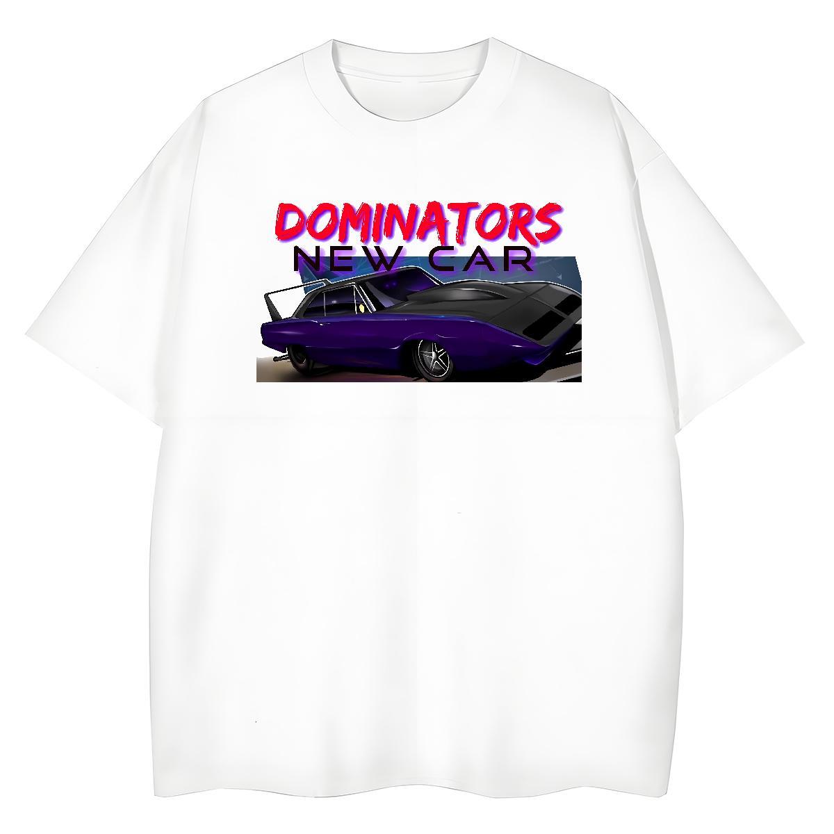 Fashion Womens T Shirts 230g Cotton Short Sleeve O-Neck Hip Hop Street car Lady T shirt Comfortable Custom Print Oversized Tops