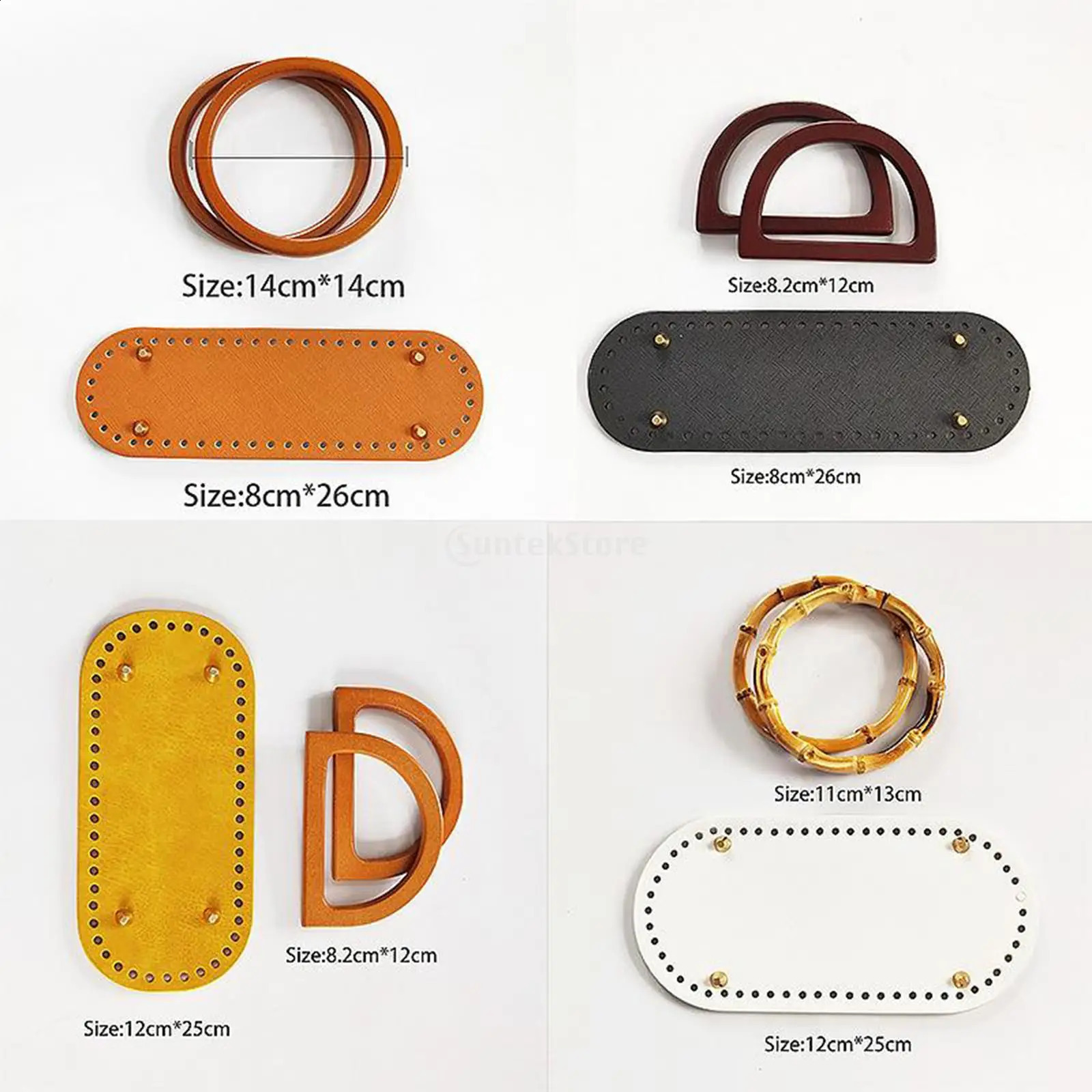 Crochet Bag Bottom Pad Pet Bag Insert Wooden Handle DIY Accessories 240821