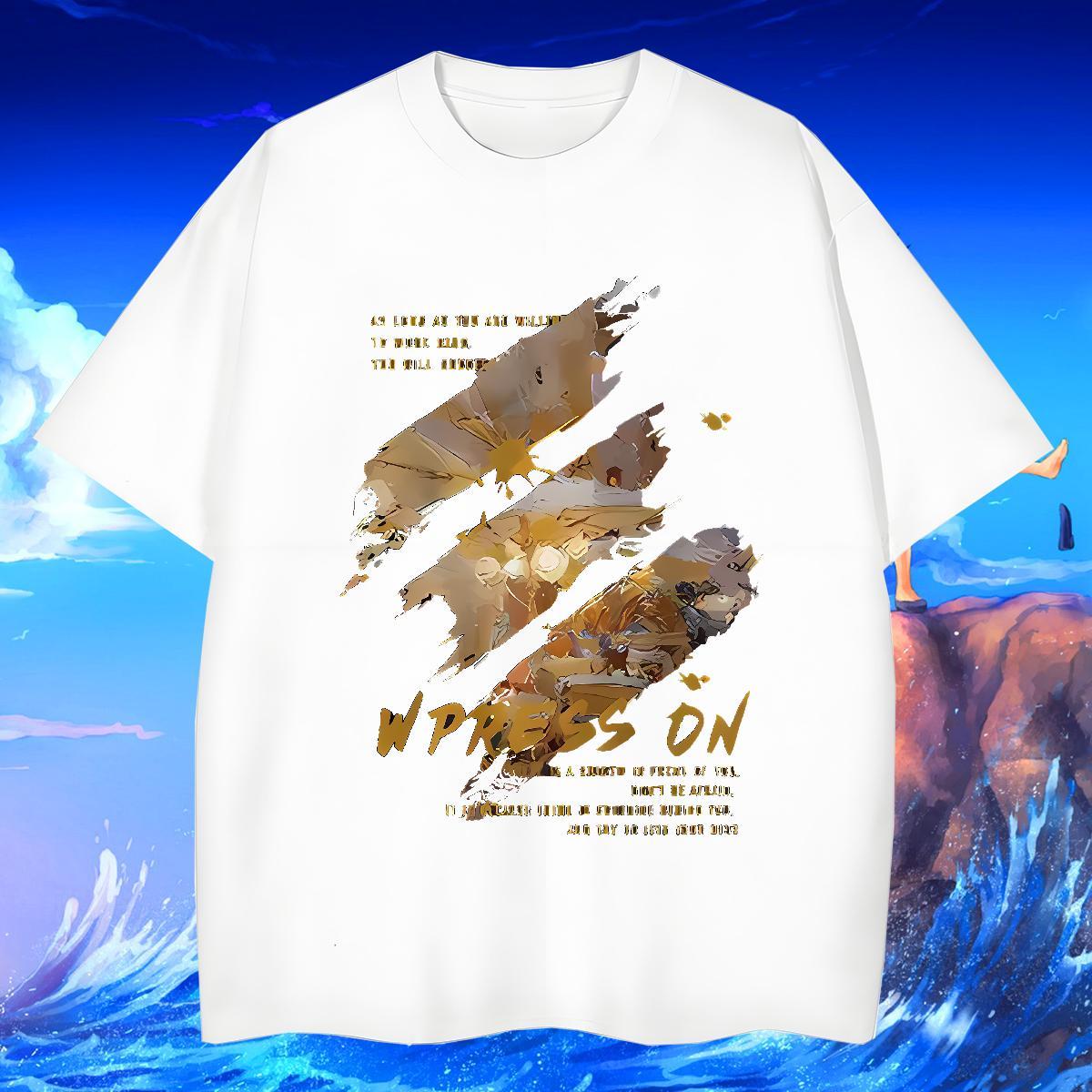 2024 New Tshirt for Man Woman 230g Cotton Home Outdoor painting Pure Cotton T-Shirts for Men Cool Cartoon Print Tops Tees