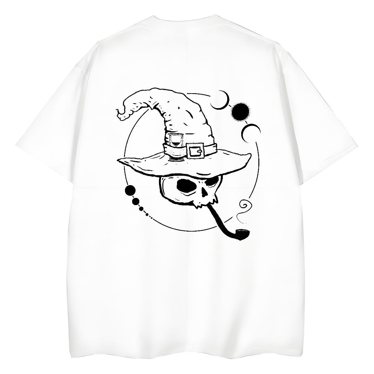 2024 Designer T Shirts Women 230g Pure Cotton Crew Neck Hip Hop skull Women Tees Soft Oversized Wear