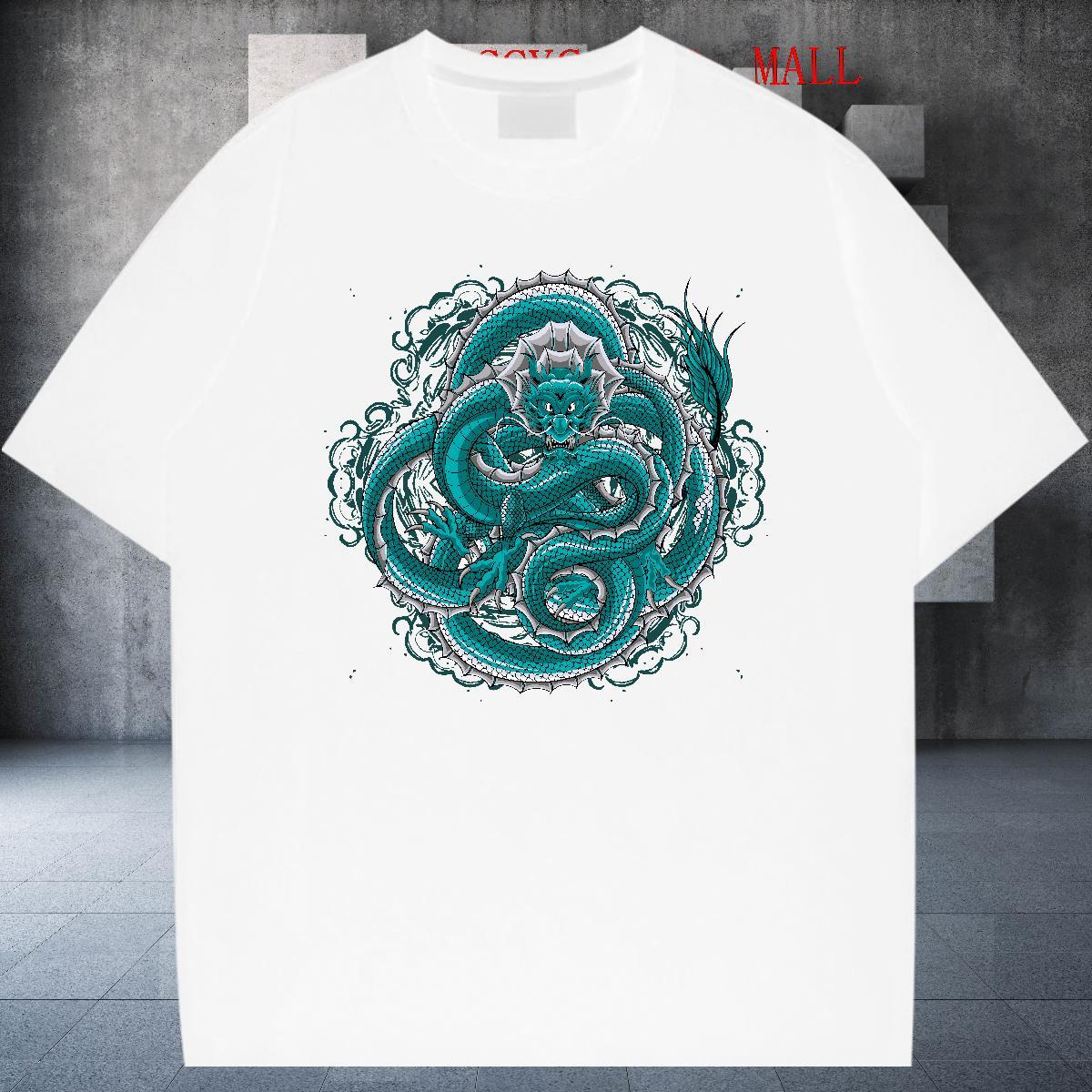 Wholesale Men Tops Tees Beach 100% Cotton 230g Black White Crew Neck Breathable ferocity T shirt Classic Casual Tees Shirts
