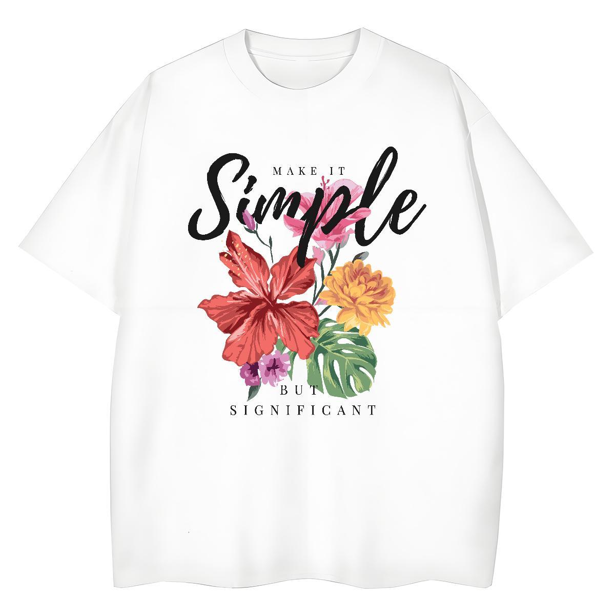 TOP Quality Men Tees Casual Daily Wear 230g Cotton Anime Print Breathable Crew Neck letter Mens T Shirts Fashion Casual Polos