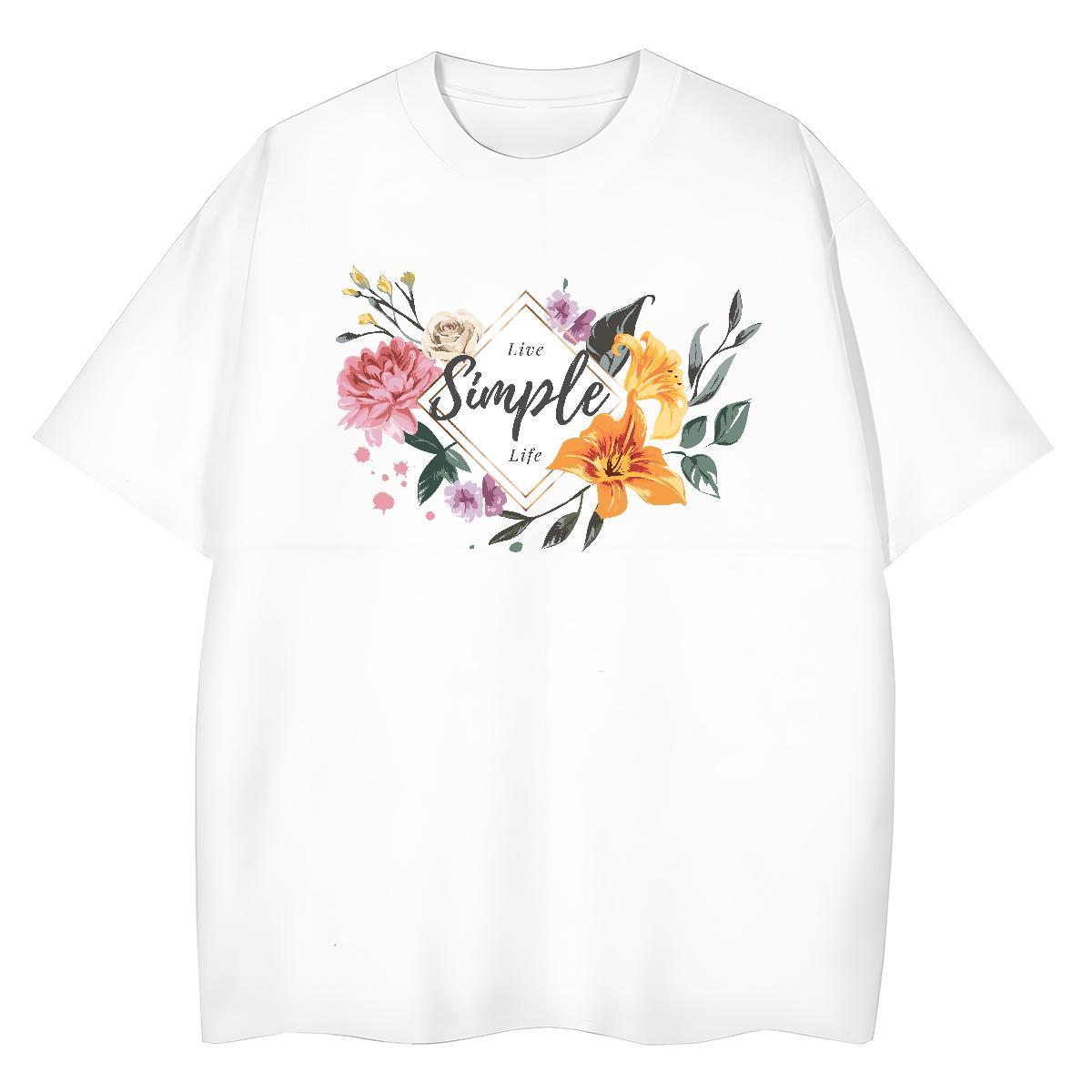 2024 Designer T Shirt For Woman Breathable 230g 100% Cotton Womens Tshirts Black White flower Beach Wholesale Polos