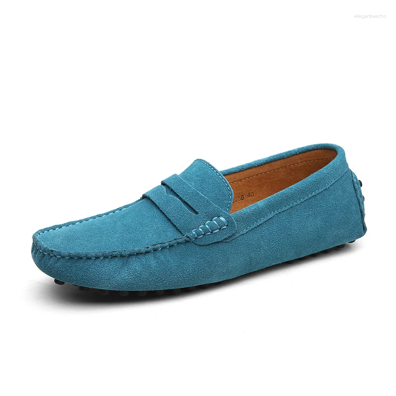 Men's Genuine Leather Loafers - hot Casual Suede Slip-On Driving Shoes for Comfort and Style
