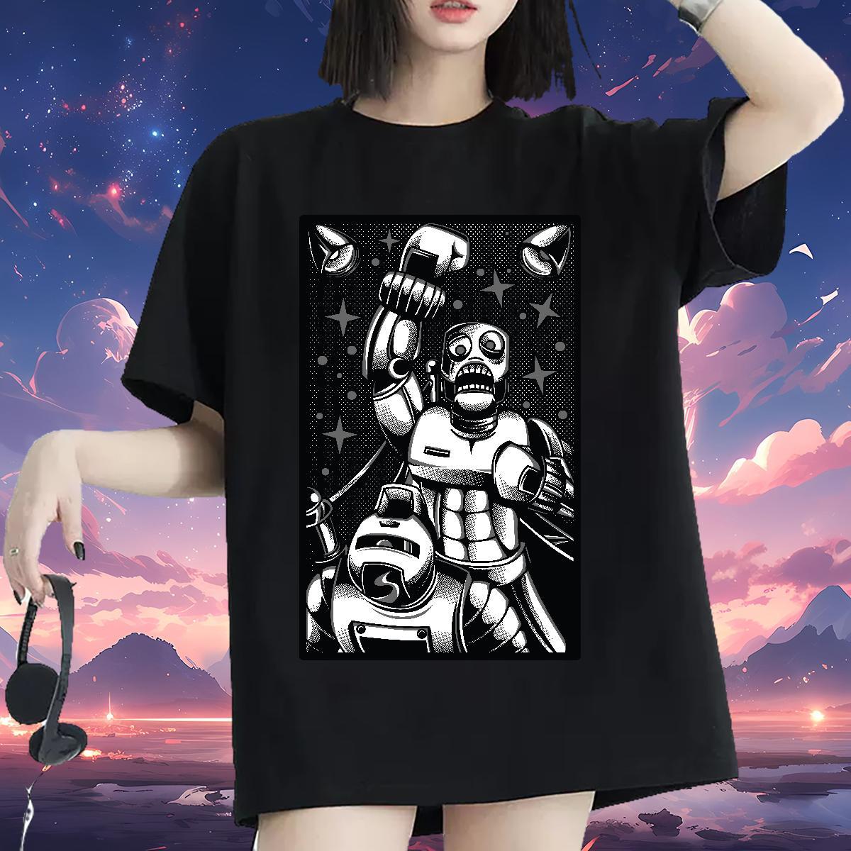2024 DIY Women T Shirts Crew Neck Breathable 230g Cotton Womens Tshirts Skull ET Street Popular Tees