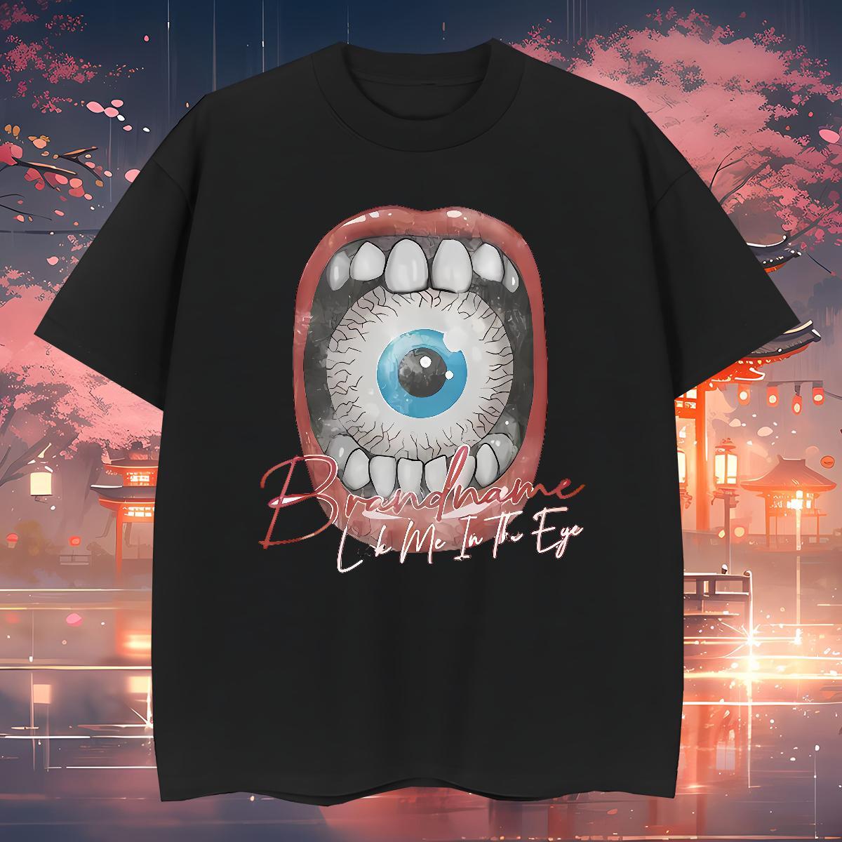 Soft eyeball Men T Shirts Home Outdoor Men Clothes T-Shirt 100% Cotton 230g Casual New Breathable Short Sleeve Custom Big Size Tee Shirt