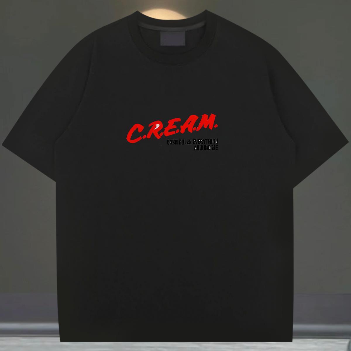 Wholesale Men Tshirts Sports Casual 100% Cotton 230g Black Oversized Crew Neck Breathable letter Man T Shirts Classic Wear