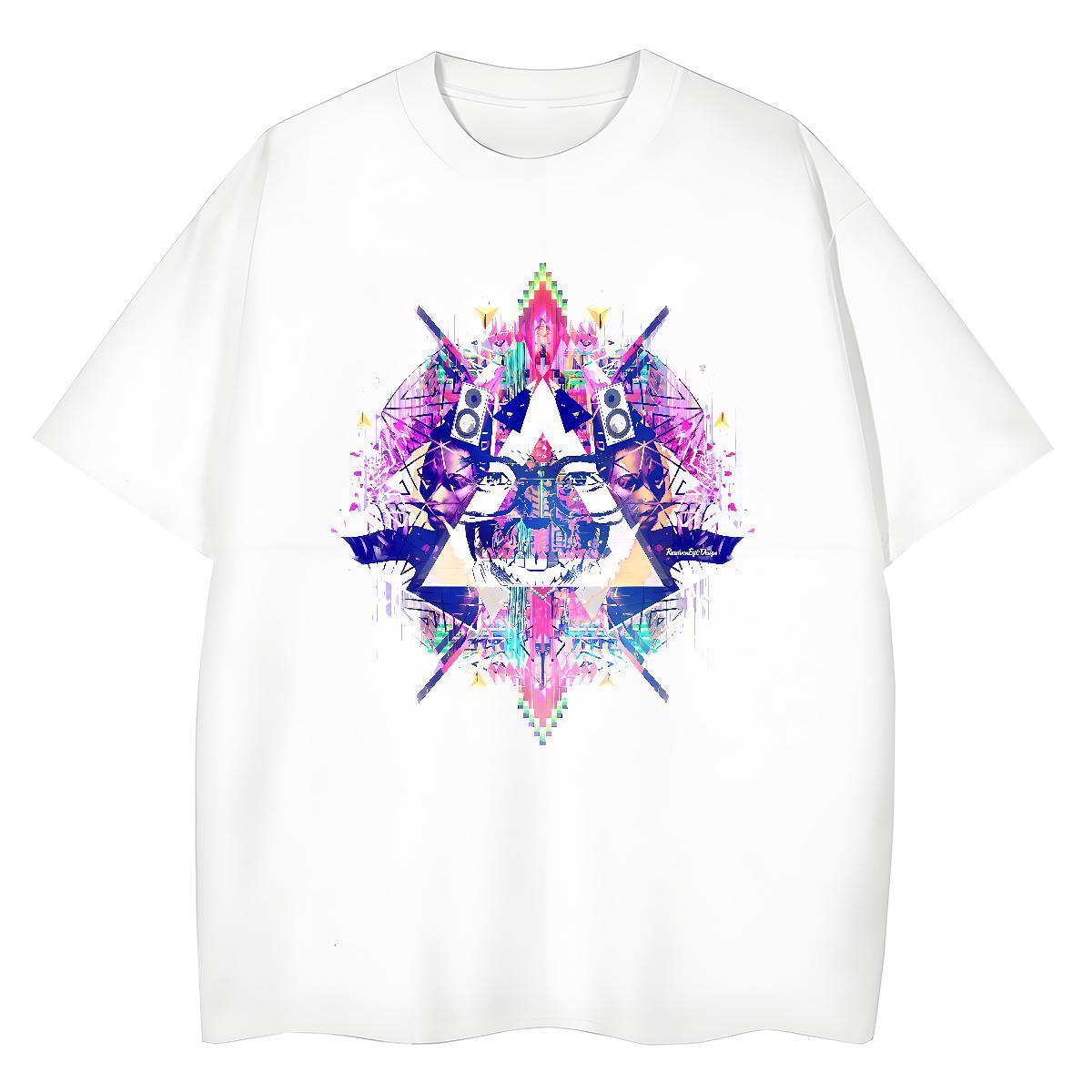 Casual New T Shirts Women 230g Pure Cotton Crew Neck Breathable Outdoor eye of the devil Womens Tshirts Comfortable Skull Tees Shirts