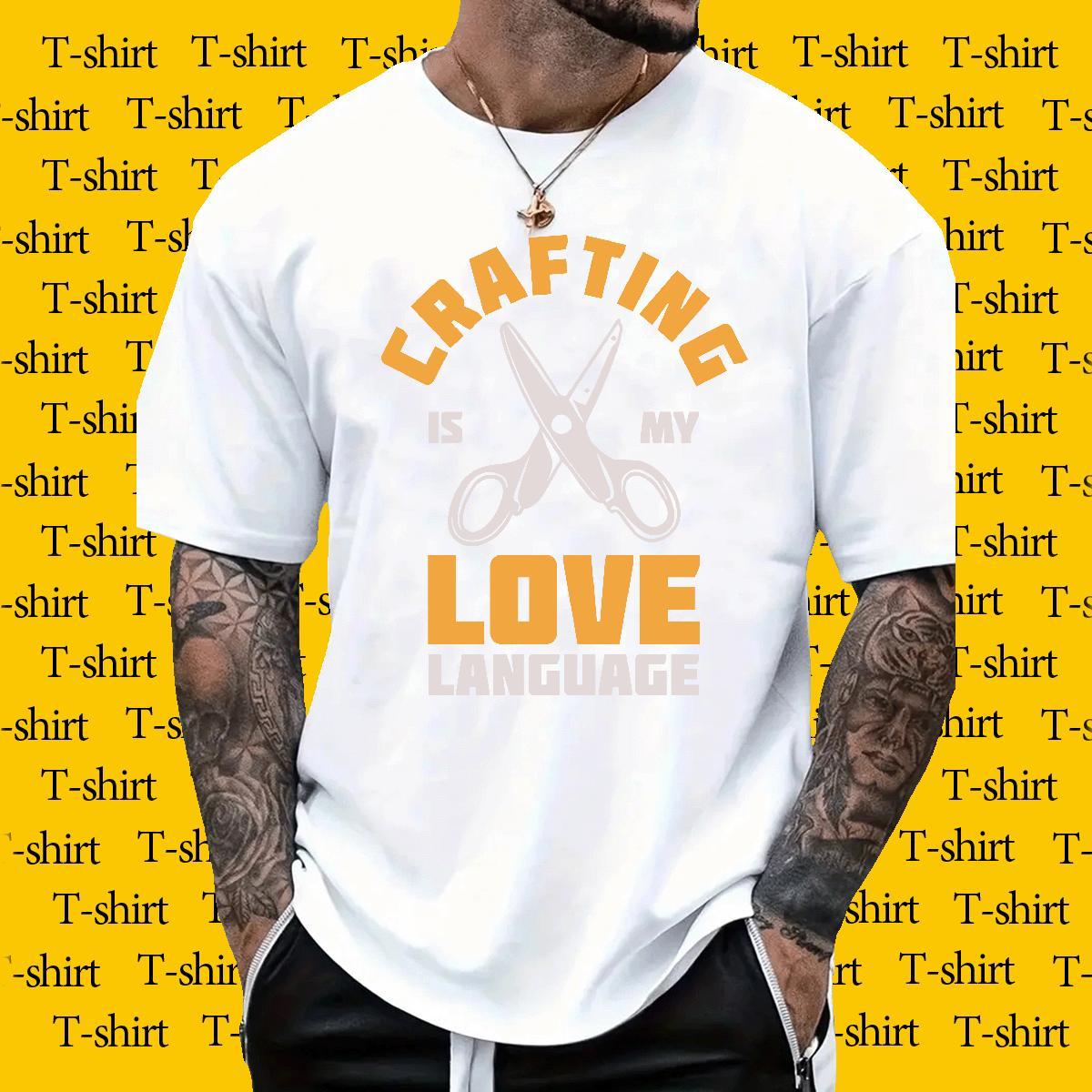 TOP Quality scissors T-Shirts Daily Outfit Men Clothes T-Shirt 230g Pure Cotton 2024 New Breathable Crew Neck Graphic Polos