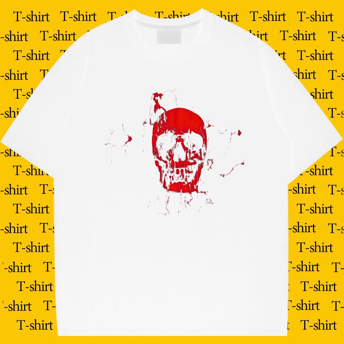 2024 Designer skull Men Clothes T-Shirt 100% Cotton 230g Mens T Shirts Graphic Street Wear Breathable Short Sleeve Comfortable Tees Shirts