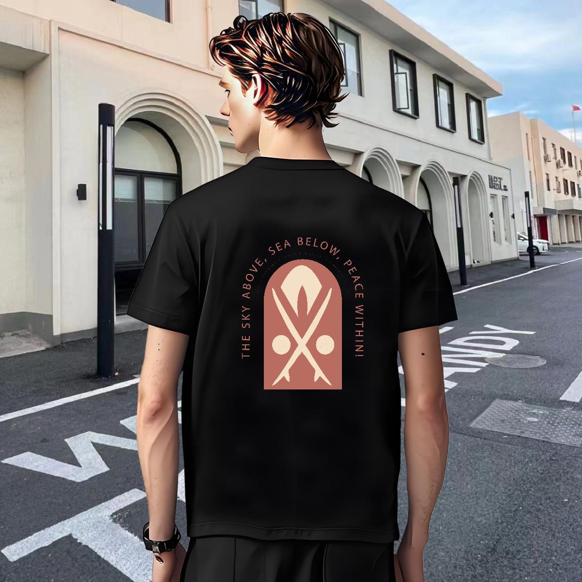 Popular Men Tops Tees Home Outdoor 230g Cotton White Plus Size Breathable Soft tree T-Shirts Classic Casual Tshirts