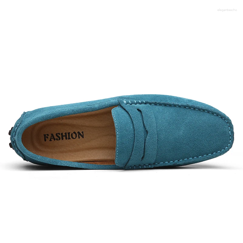 Men's Genuine Leather Loafers - hot Casual Suede Slip-On Driving Shoes for Comfort and Style