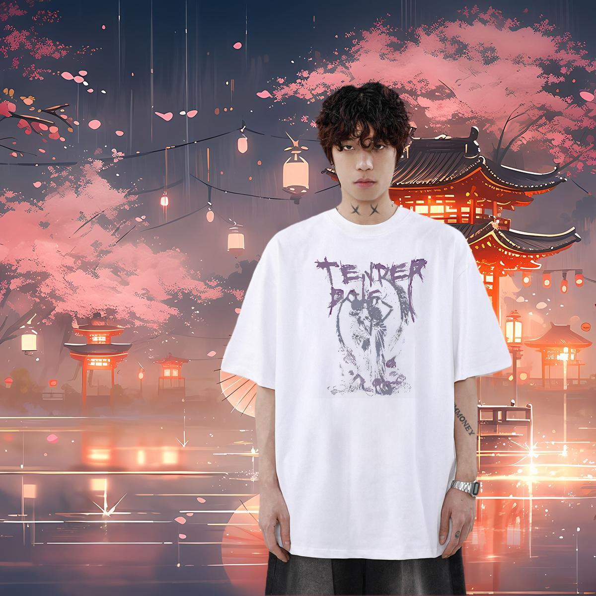 2024 Summer Daily Wear Men Tops Tees skull Crew Neck 230g Cotton T shirt Cool Design Custom Cartoon Top Tees